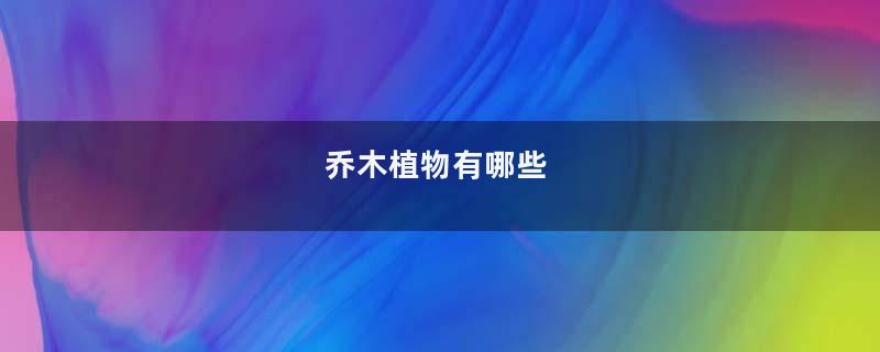 乔木植物有哪些