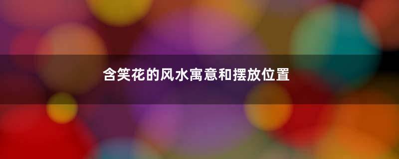 含笑花的风水寓意和摆放位置