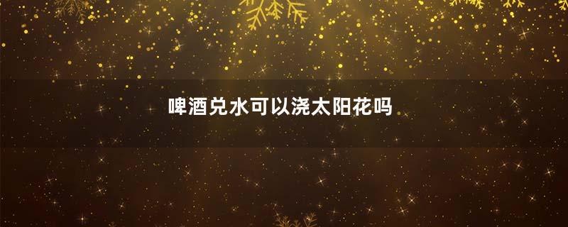 啤酒兑水可以浇太阳花吗