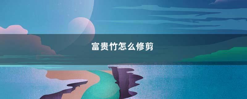 富贵竹怎么修剪