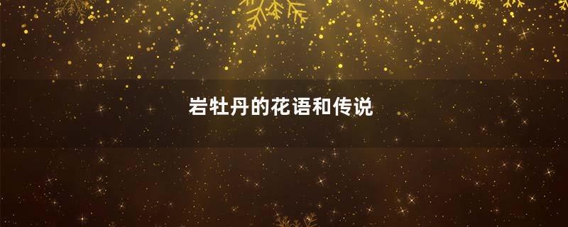 岩牡丹的花语和传说