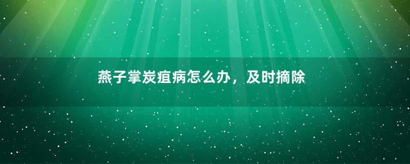 燕子掌炭疽病怎么办，及时摘除病叶、喷洒药物(合适温度光照)