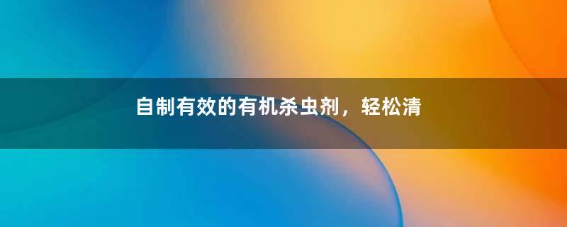自制有效的有机杀虫剂，轻松清除这6种常见害虫