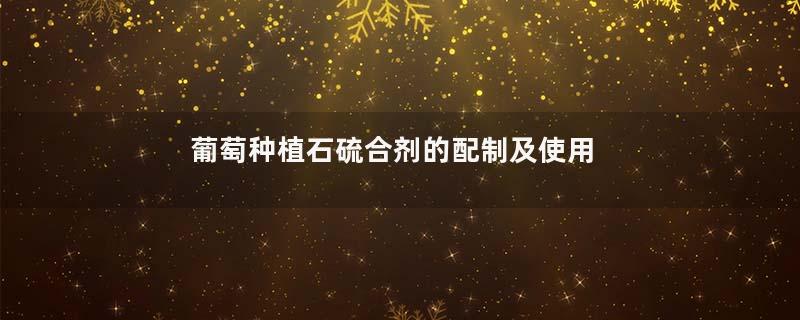 葡萄种植石硫合剂的配制及使用方法