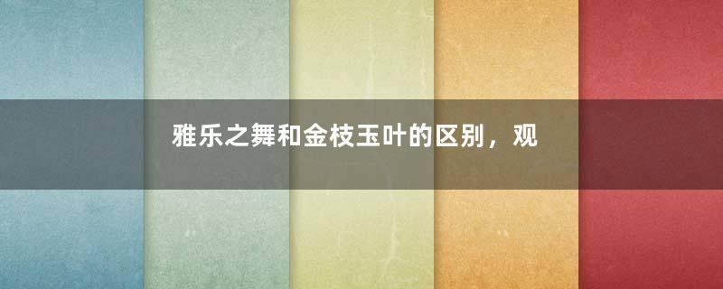 雅乐之舞和金枝玉叶的区别，观察长势以及叶片